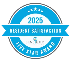 Sensight Surveys Resident Satisfaction Five-Star Award Badge